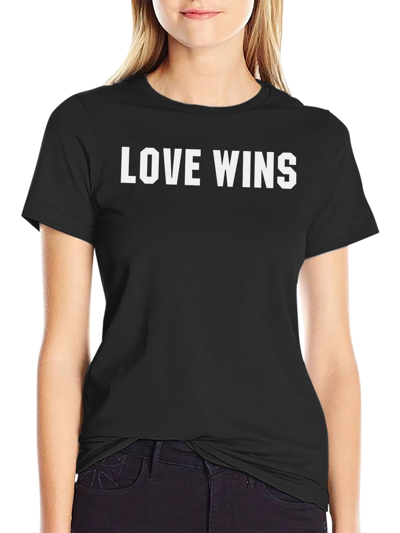 Camiseta Negra Love Wins para Hombre