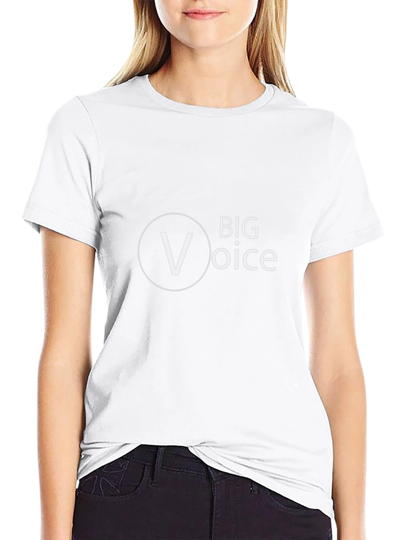 Camiseta Negra Big Voice Hombre - Diseño Moderno