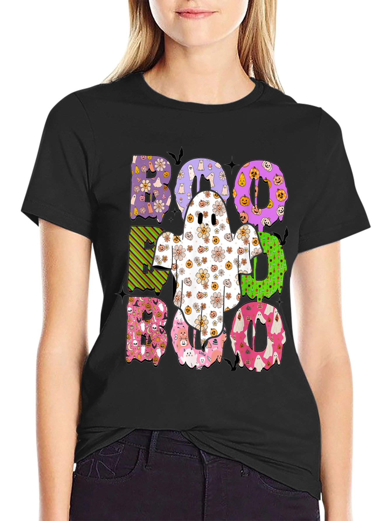 Camiseta Boo Halloween Estampada y Divertida