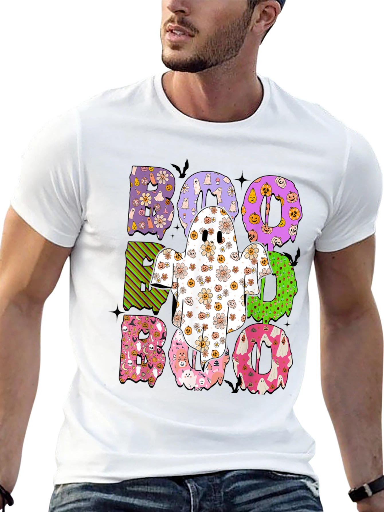 Camiseta Boo Halloween Estampada y Divertida