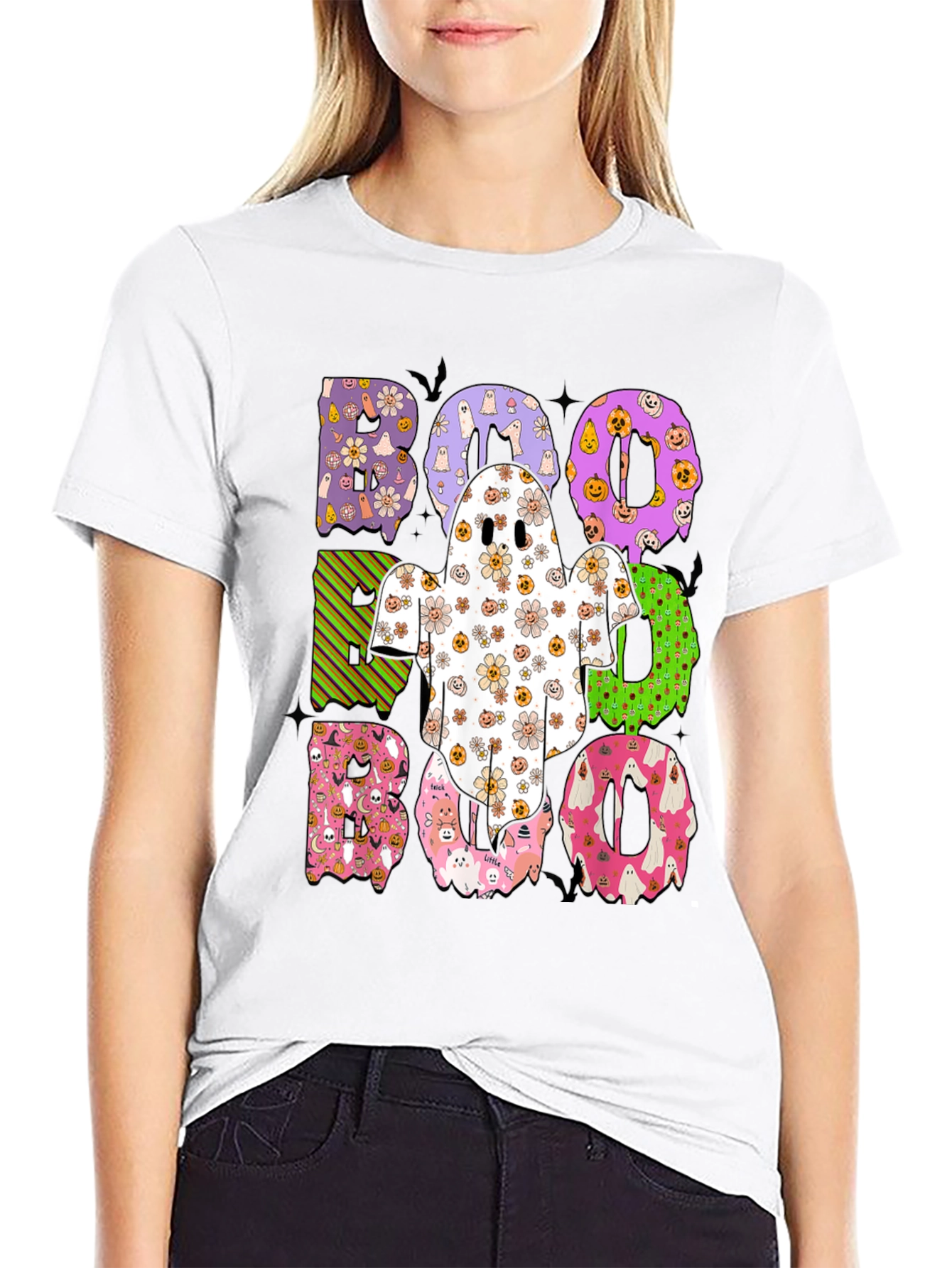 Camiseta Boo Halloween Estampada y Divertida