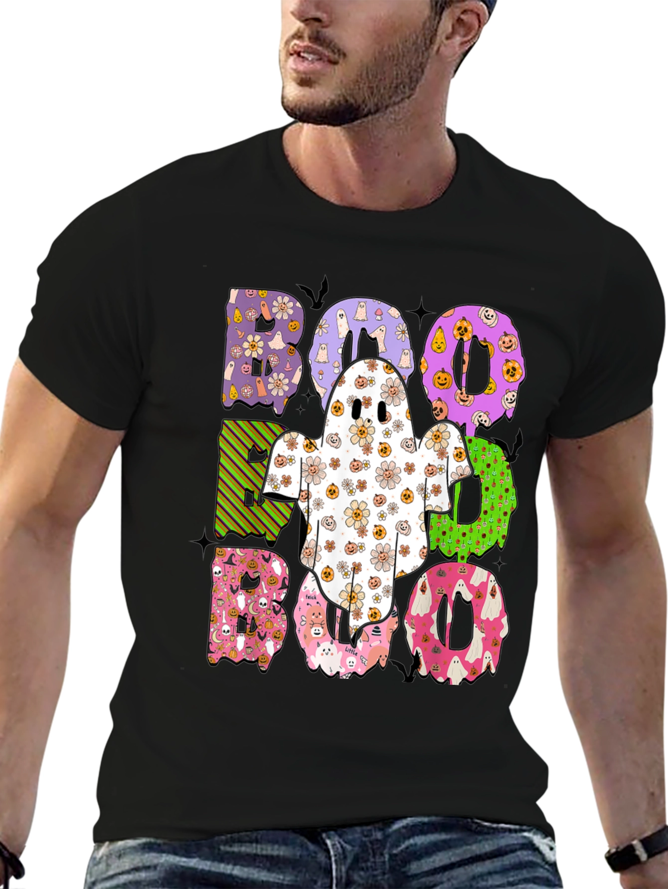Camiseta Boo Halloween Estampada y Divertida