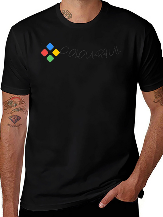 Camiseta Negra con Diseño Abstracto COLOURAUL