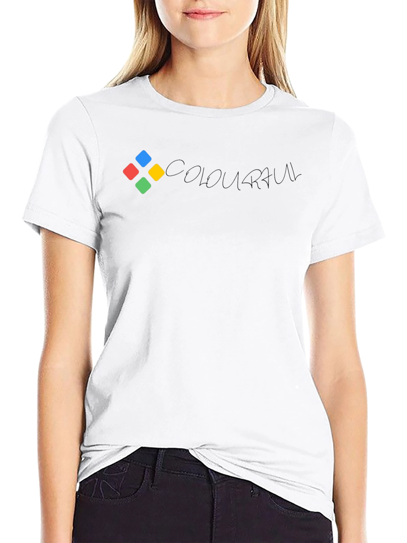 Camiseta Negra con Diseño Abstracto COLOURAUL