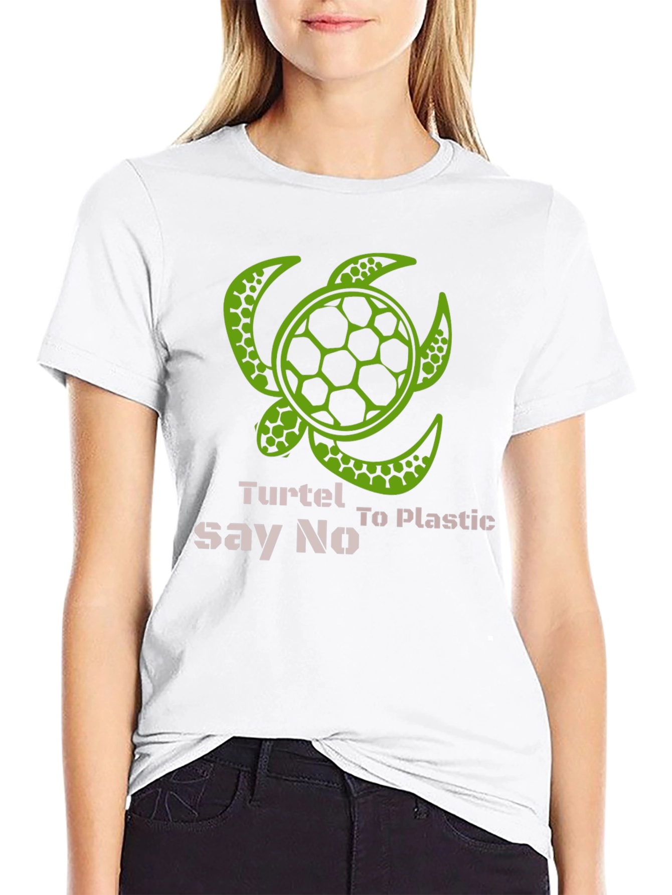 Camiseta Negra Turiel Say No To Plastic