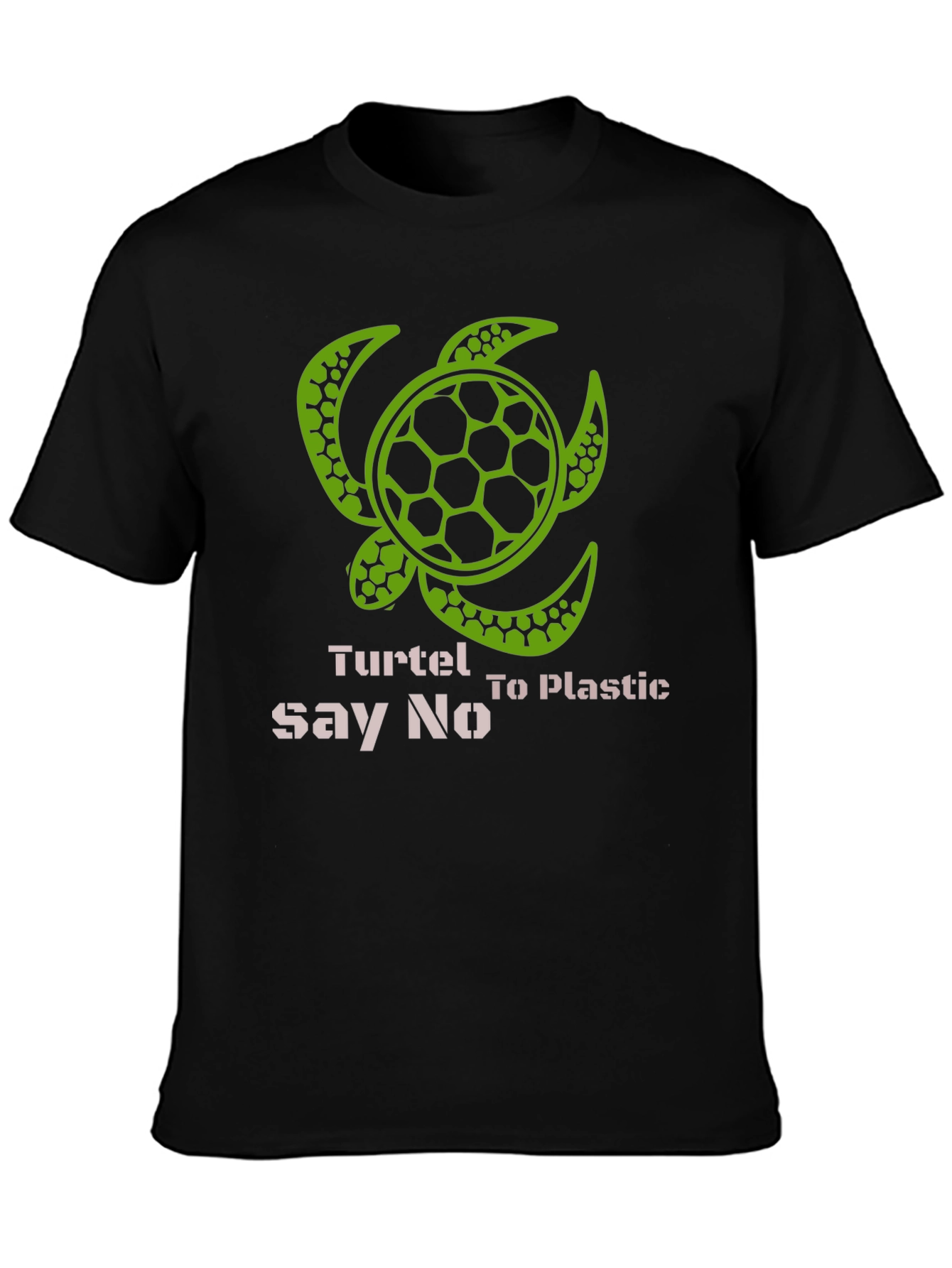 Camiseta Negra Turiel Say No To Plastic