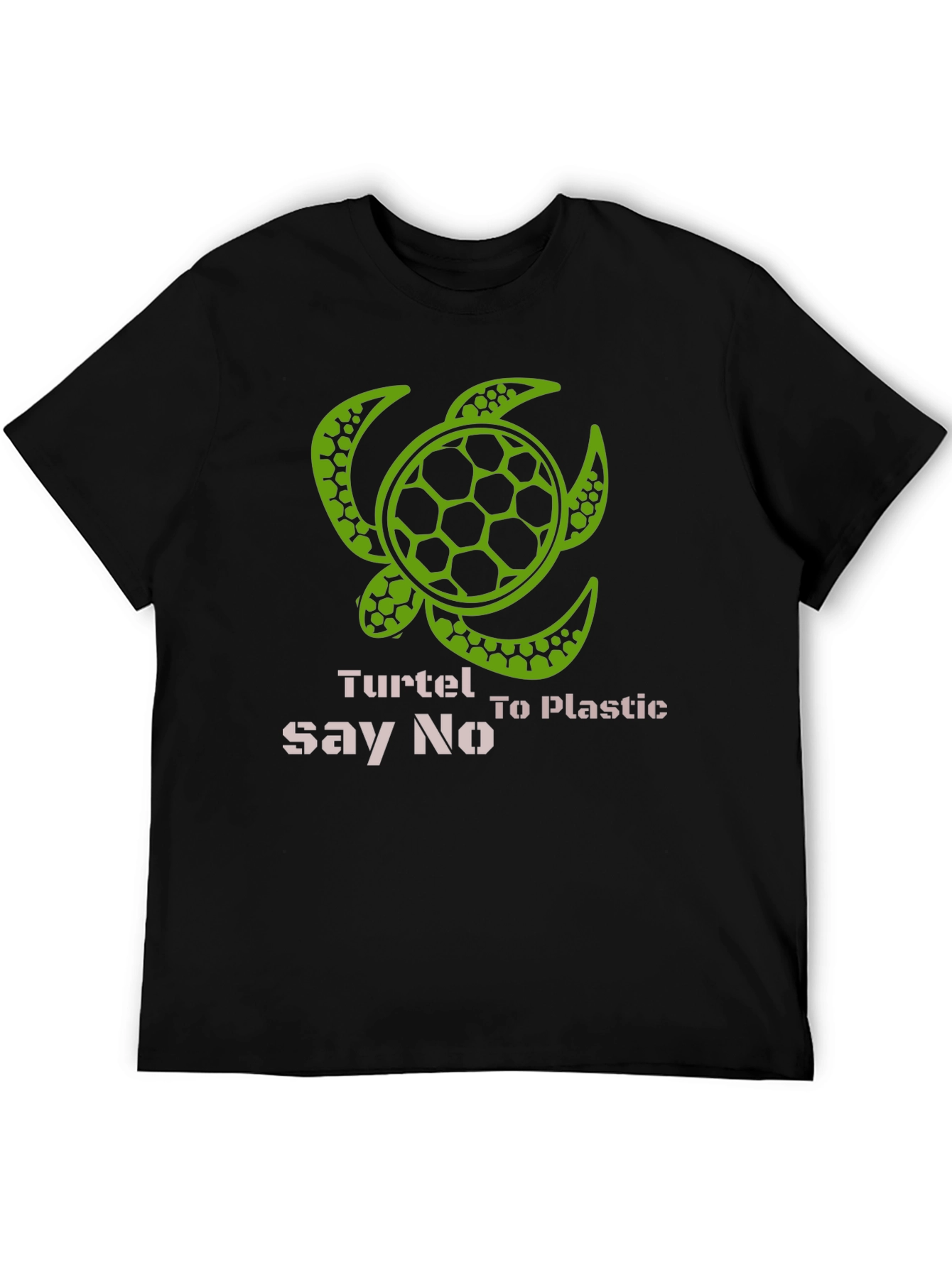 Camiseta Negra Turiel Say No To Plastic