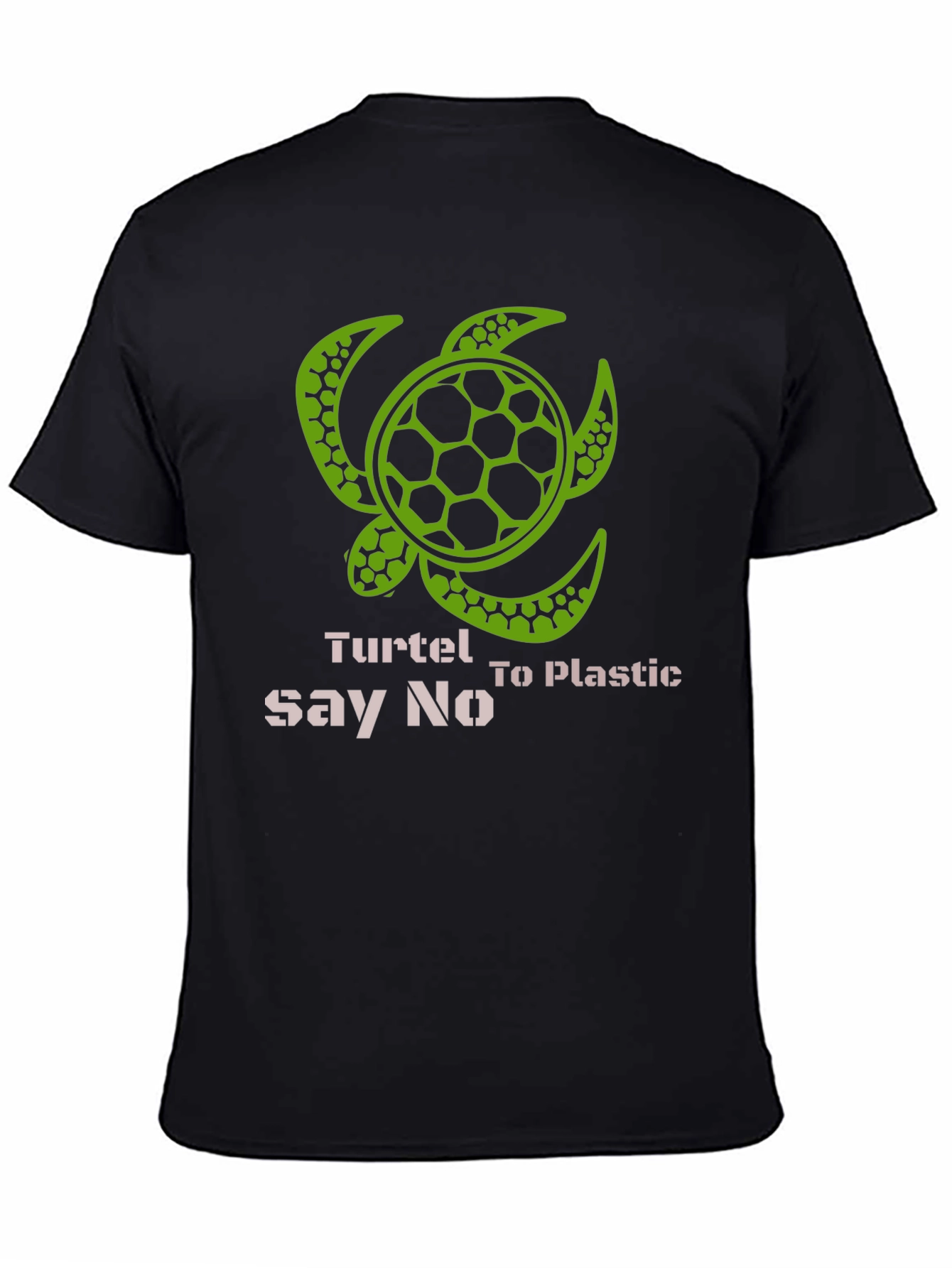 Camiseta Negra Turiel Say No To Plastic