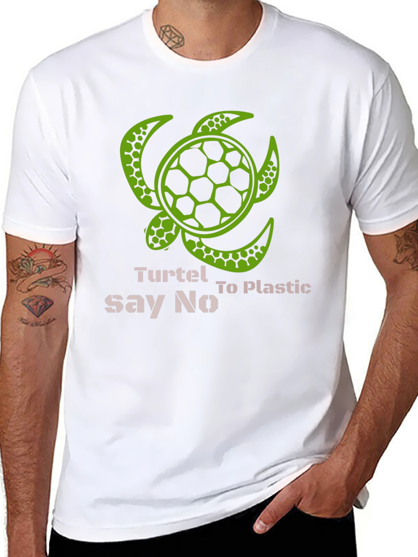 Camiseta Negra Turiel Say No To Plastic