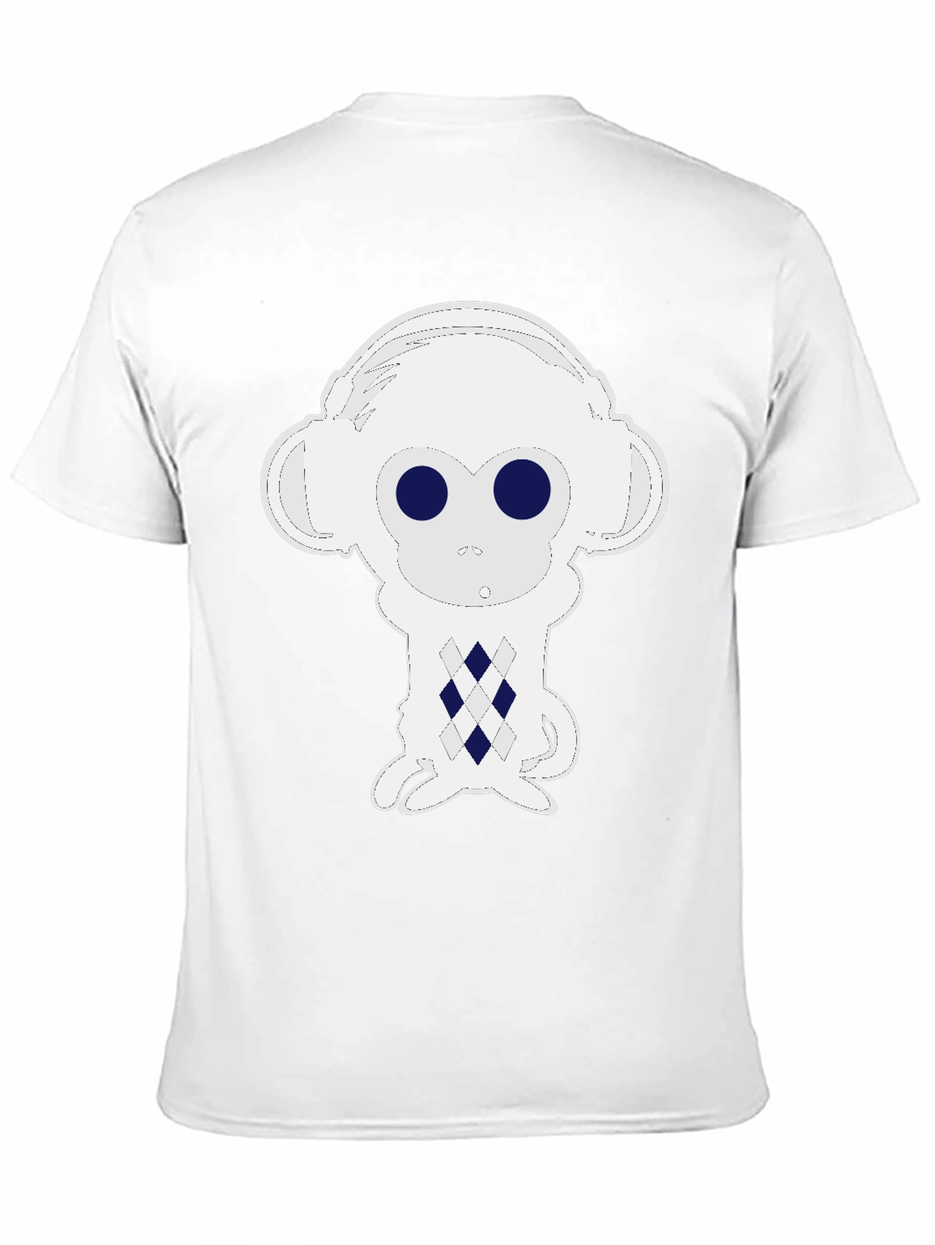 Camiseta Hombre Mono con Auriculares Estampado