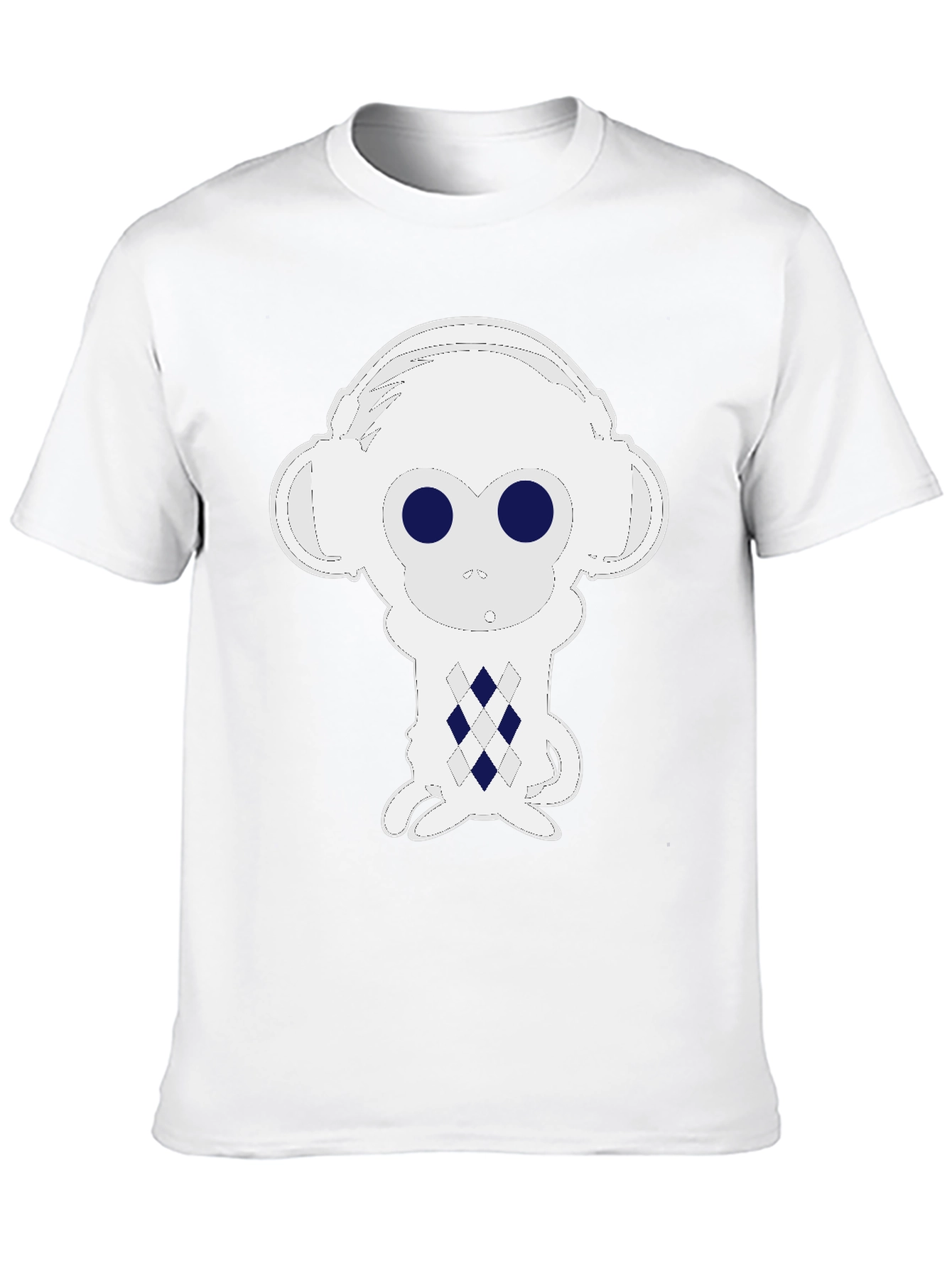 Camiseta Hombre Mono con Auriculares Estampado