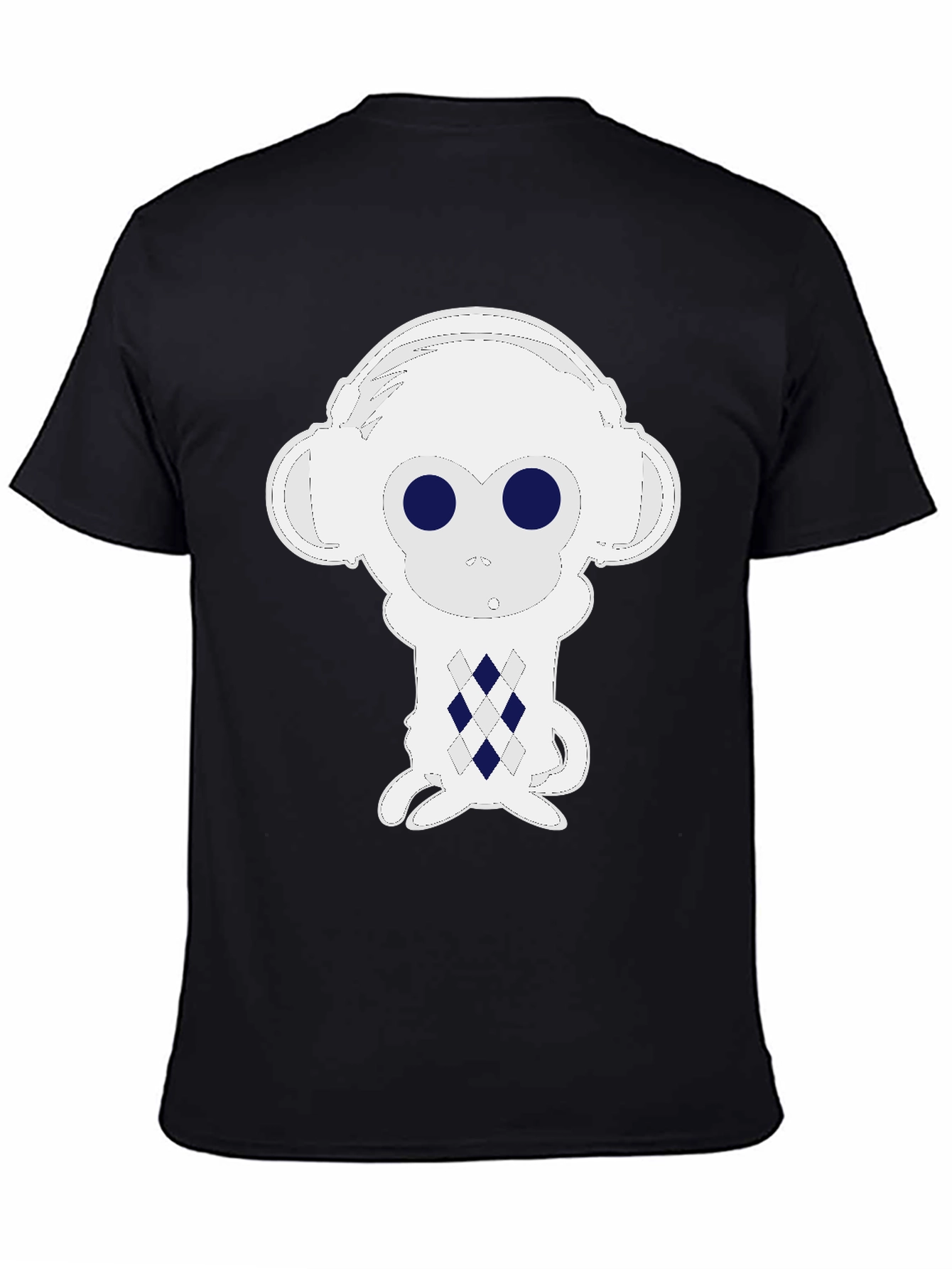 Camiseta Hombre Mono con Auriculares Estampado