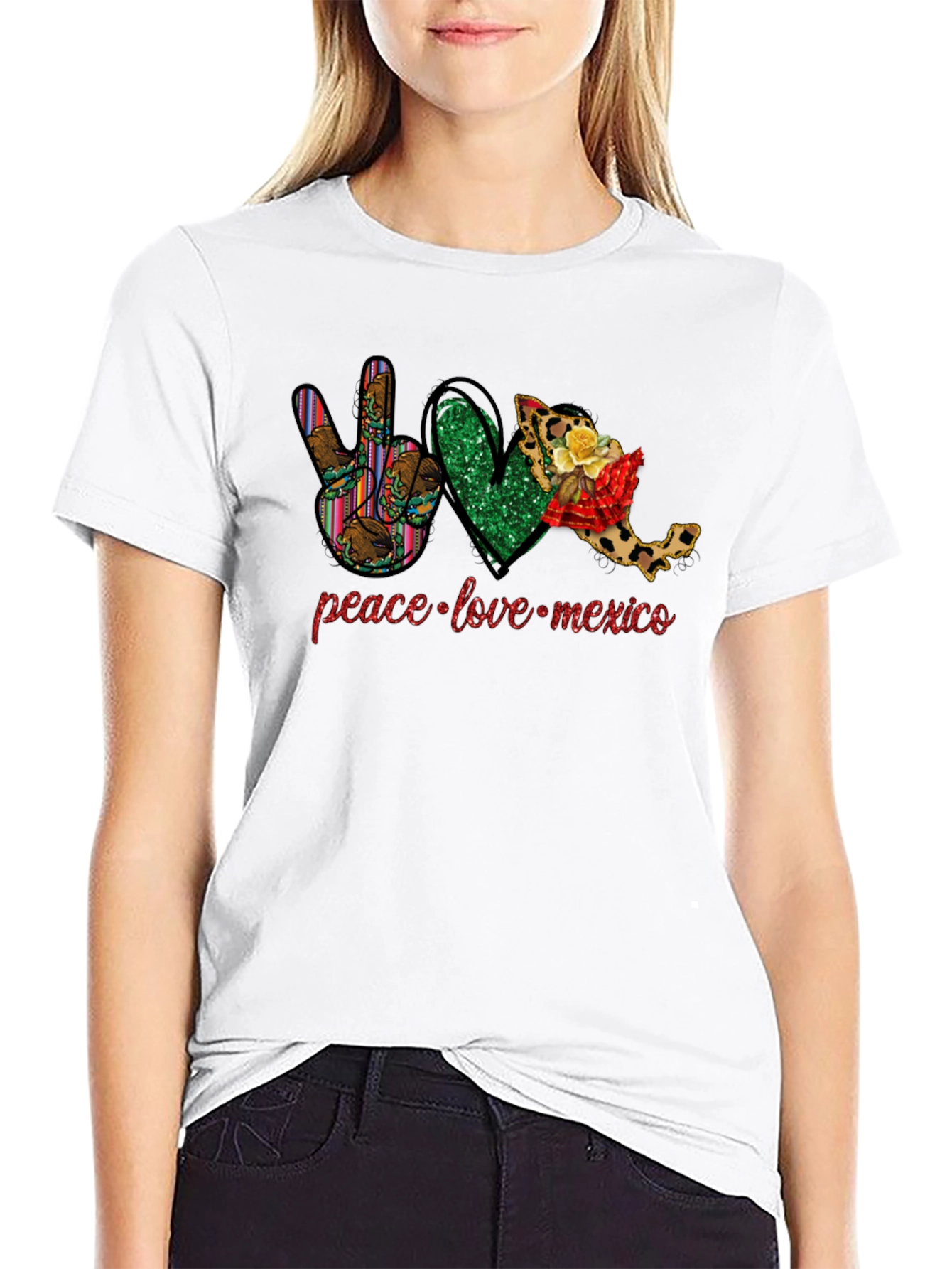 Camiseta México: Paz Amor y Patria