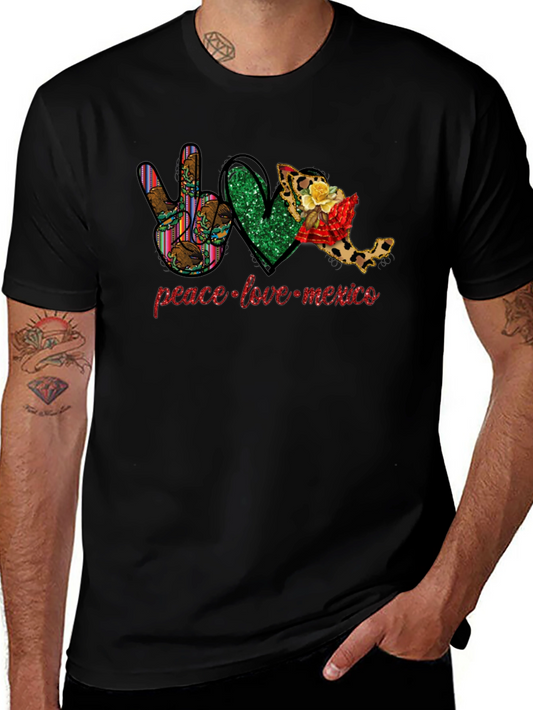 Camiseta México: Paz Amor y Patria