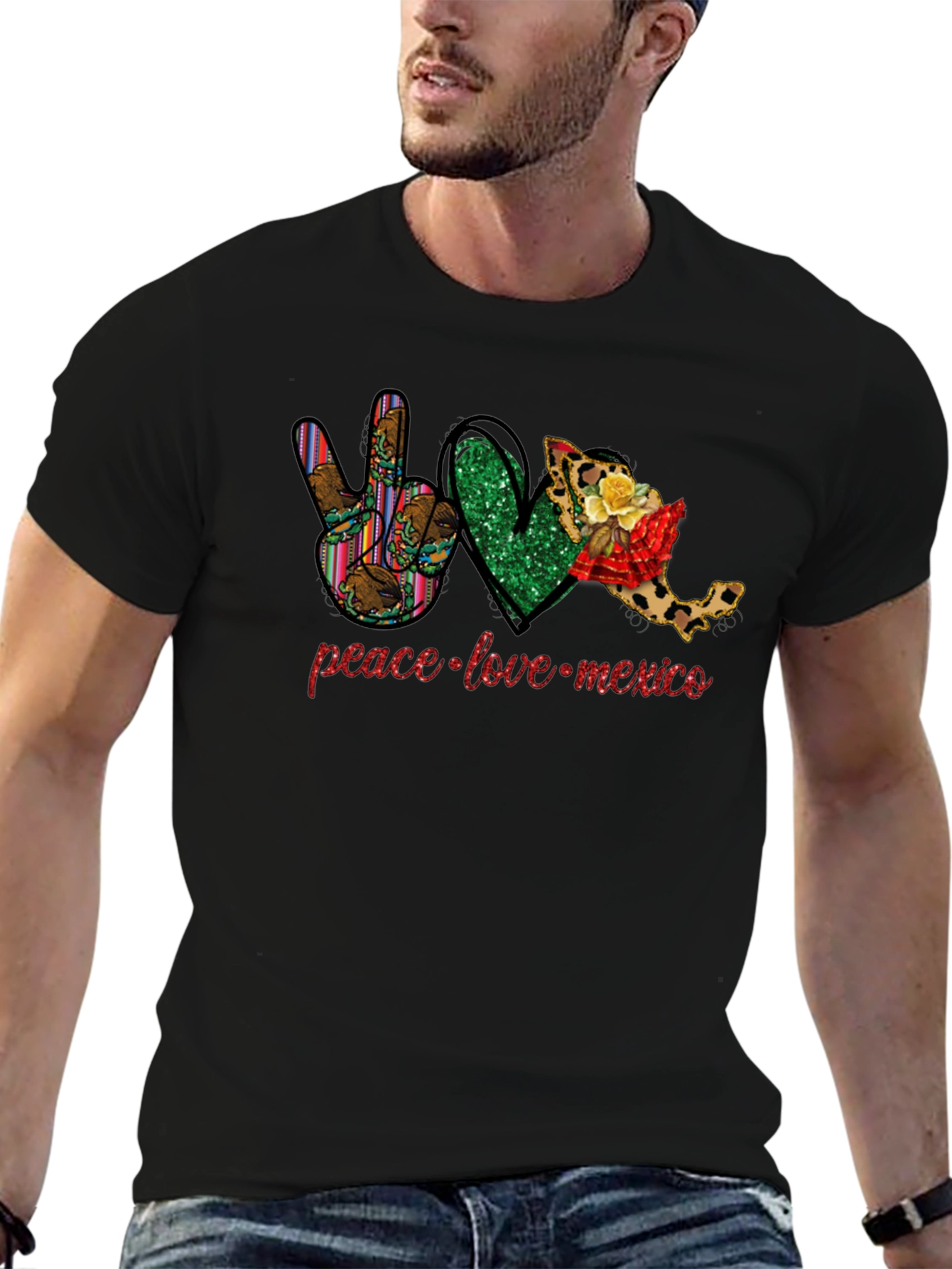 Camiseta México: Paz Amor y Patria