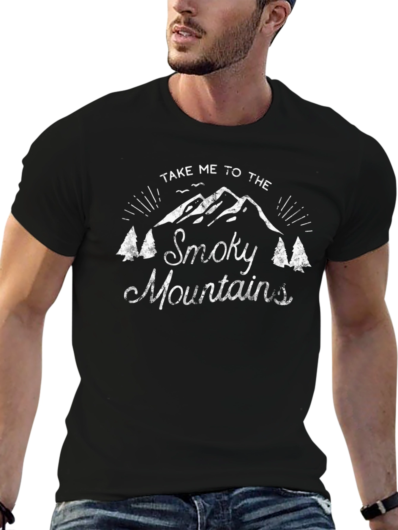 Camiseta Negra Montañas Humeantes