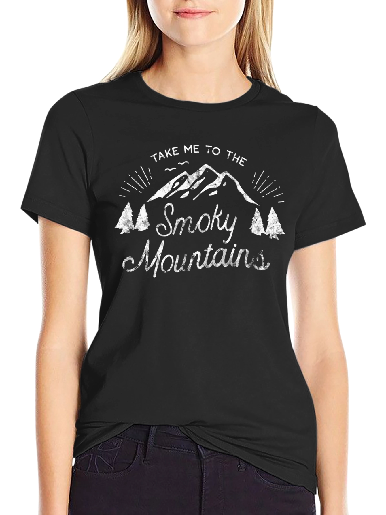Camiseta Negra Montañas Humeantes