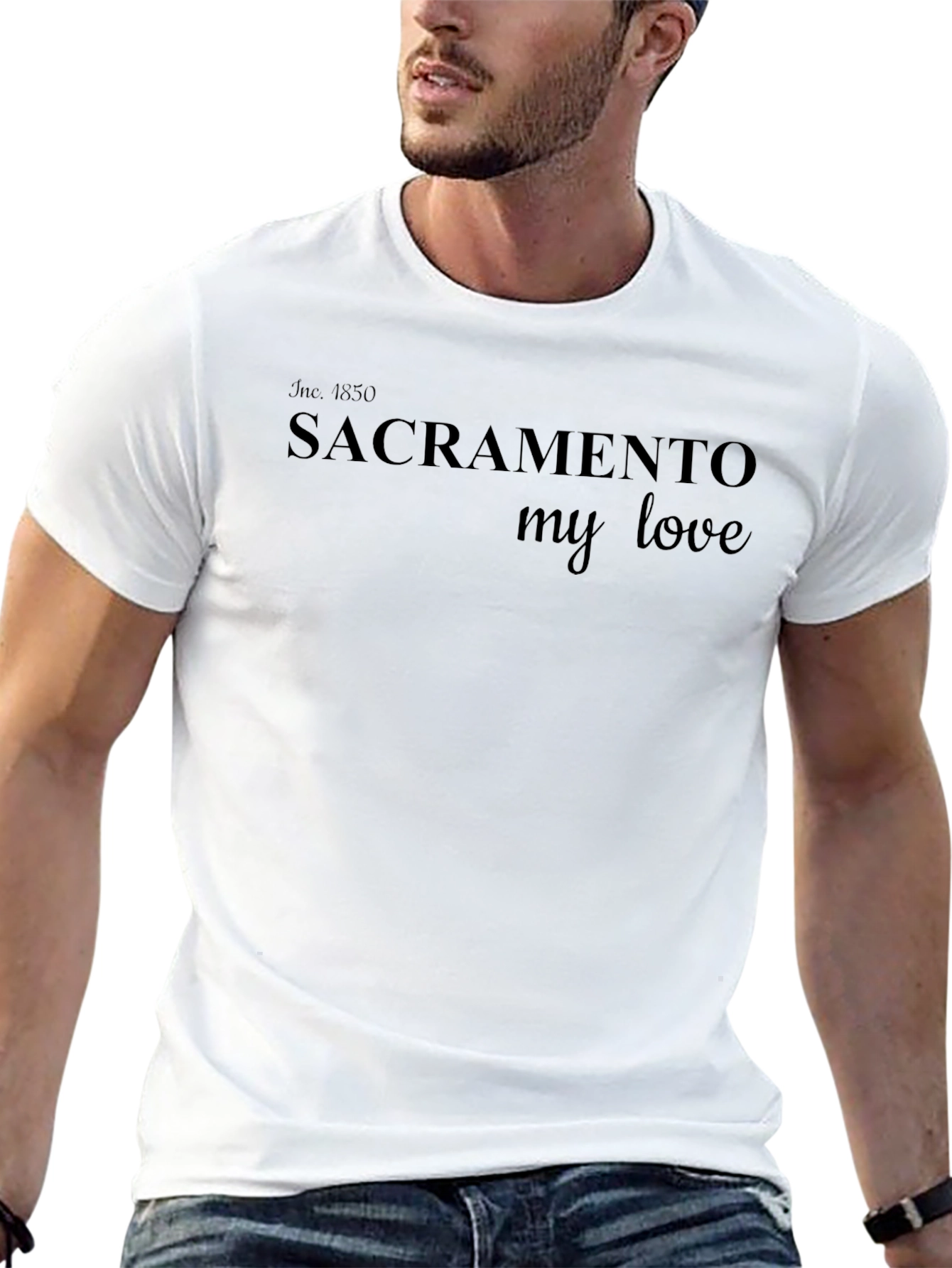 Camiseta Hombre Negra Sacramento my love
