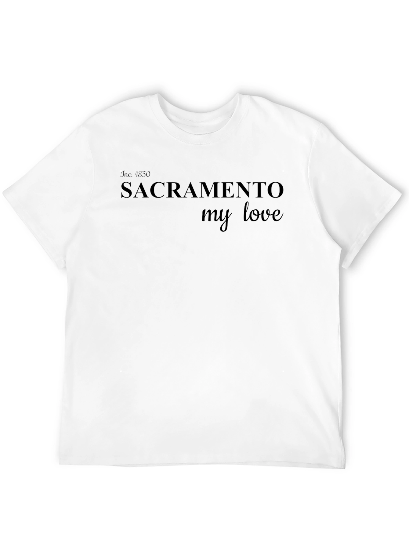 Camiseta Hombre Negra Sacramento my love