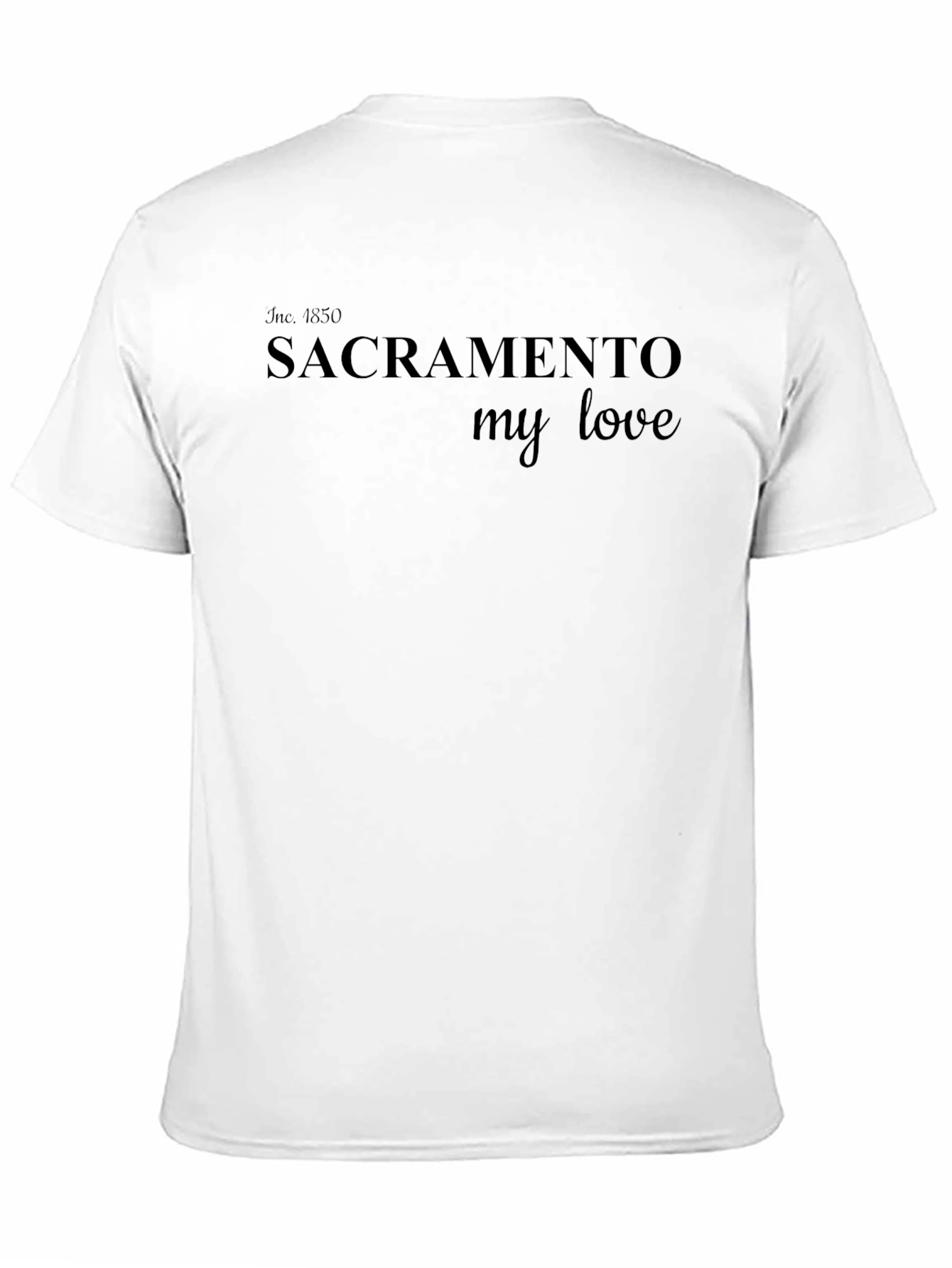 Camiseta Hombre Negra Sacramento my love