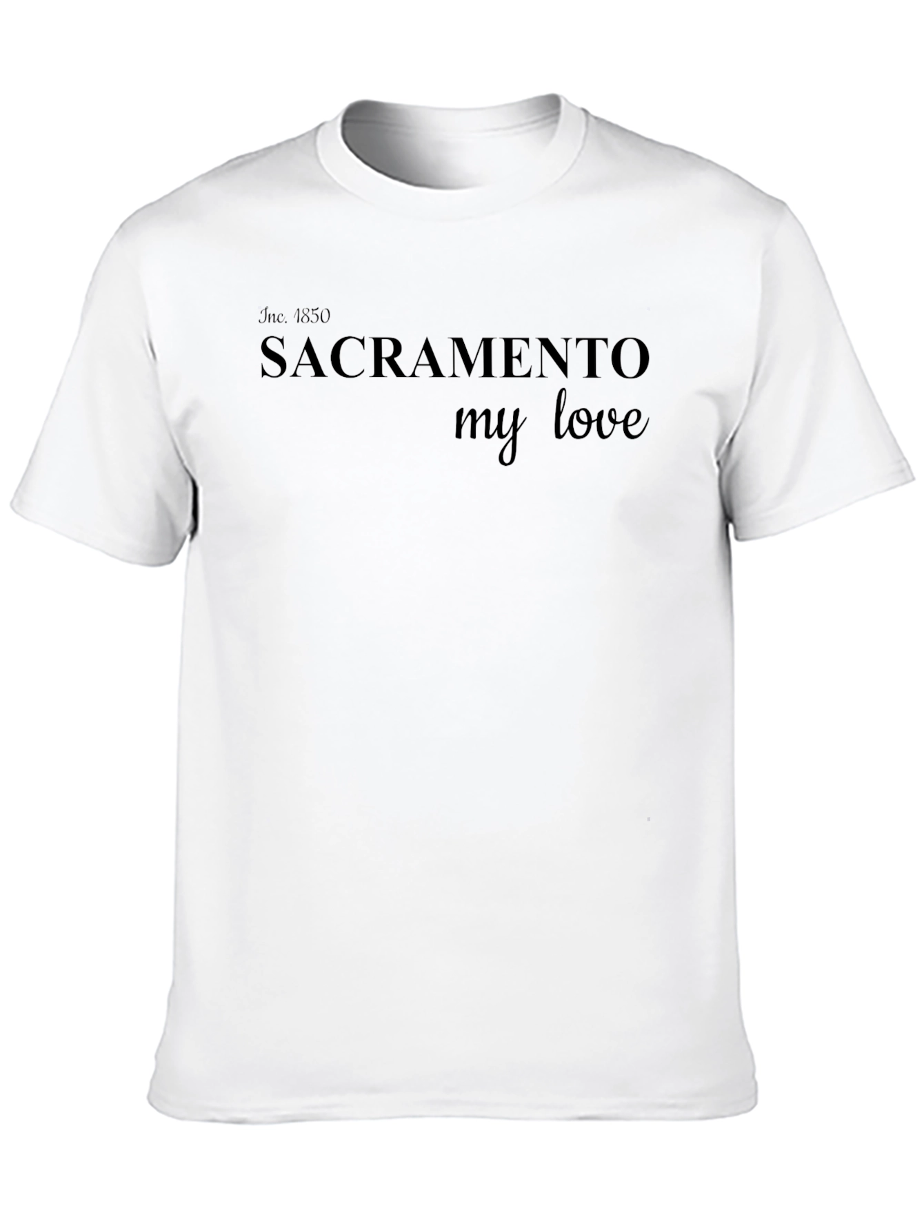 Camiseta Hombre Negra Sacramento my love