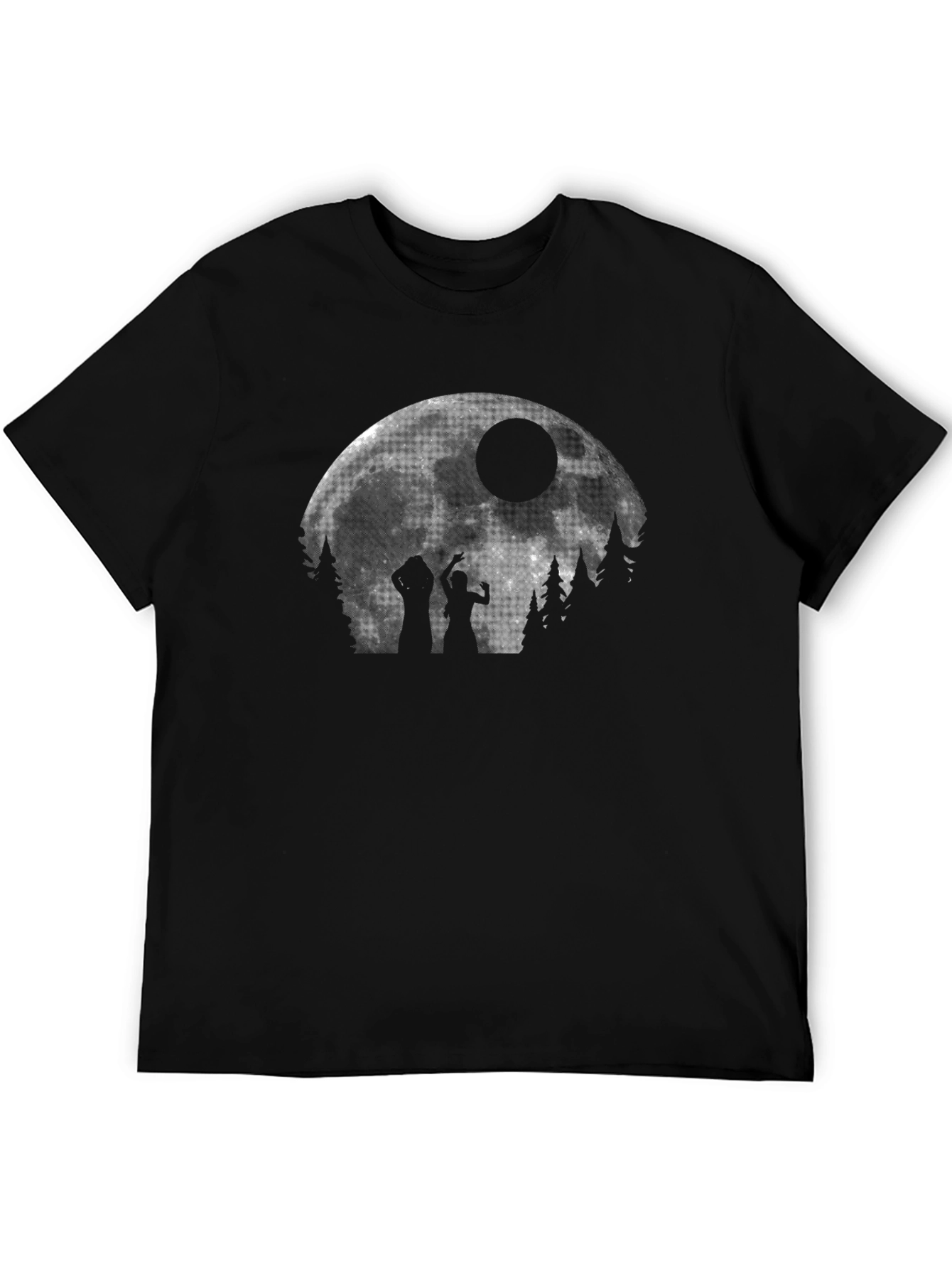 Camiseta Luna Llena Zombies Unisex Negra