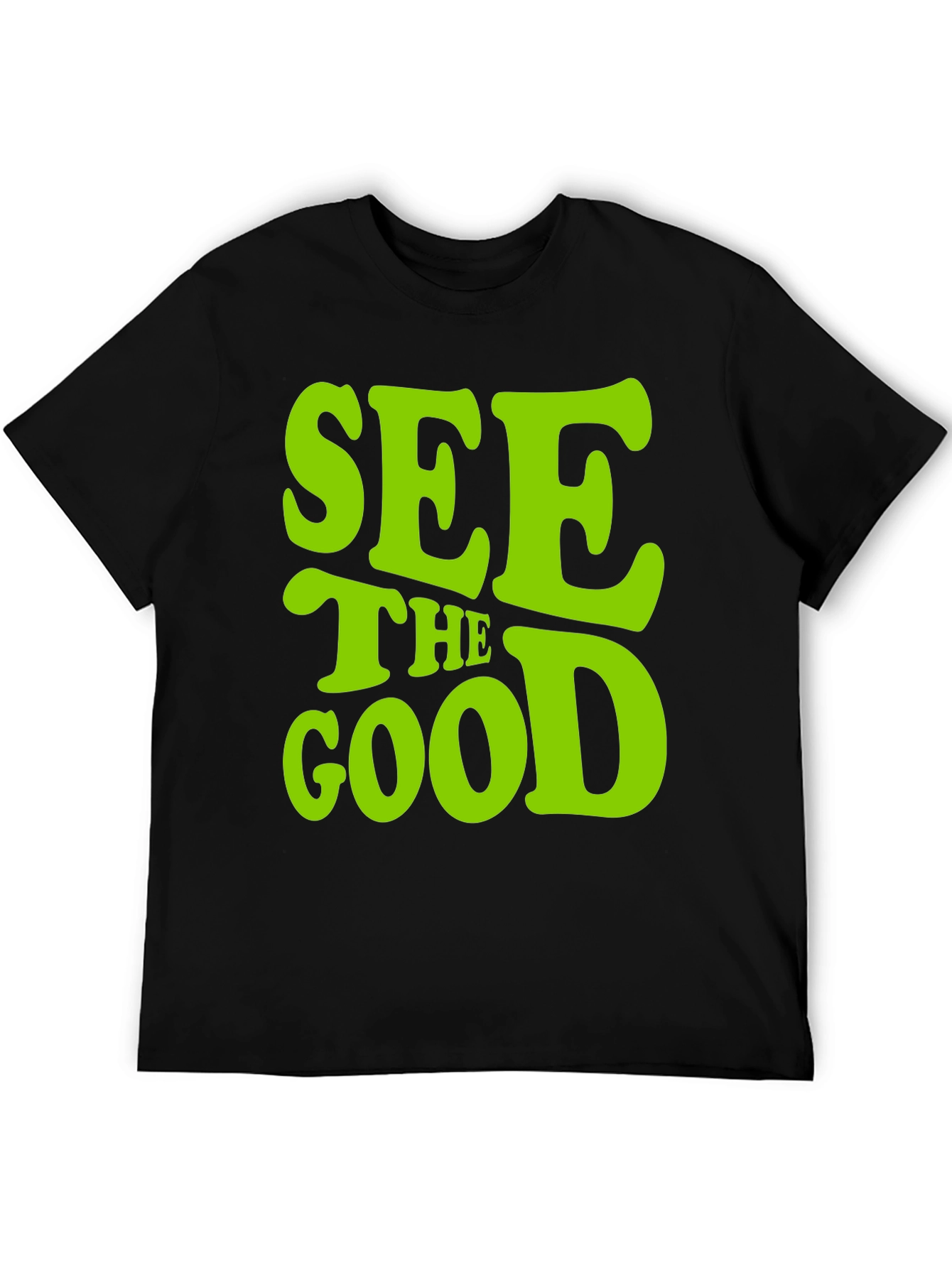 Camiseta Negra - Mensaje Positivo See the Good